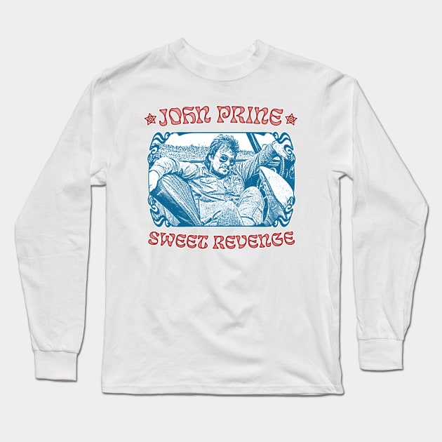 John Prine \/\/\/\ Retro 70s Style Fan Art Design Long Sleeve T-Shirt by DankFutura